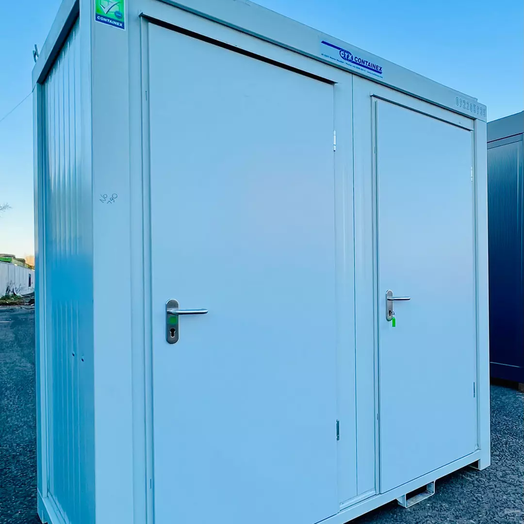 2 New Toilets Double Toilet Block 8x5 Ft NEW Portable Containex 1+1 Toilet Block Light Grey - Image 6