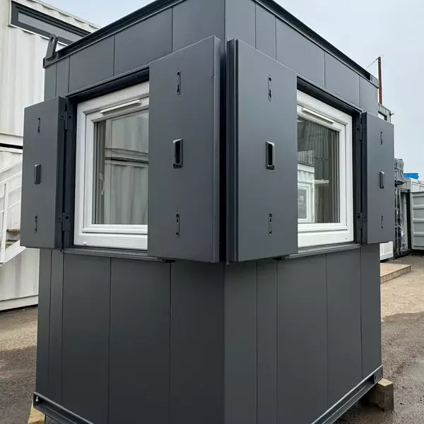 6x6 ft Gate House Office Open Plan Security Hut Portable Building Anti-Vandal - Image 6