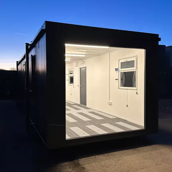 CUSTOM 32x10ft Cabin Open Plan Office and Canteen Picture Window Portable Building - Image 5