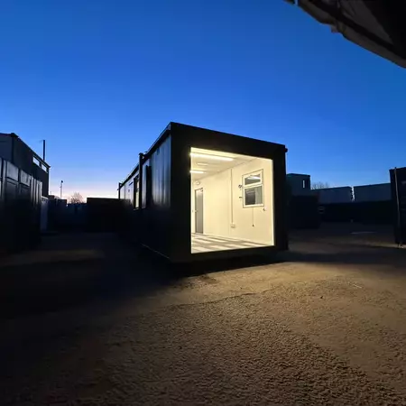 CUSTOM 32x10ft Cabin Open Plan Office and Canteen Picture Window Portable Building - Image 14