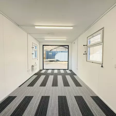 CUSTOM 32x10ft Cabin Open Plan Office and Canteen Picture Window Portable Building - Image 6