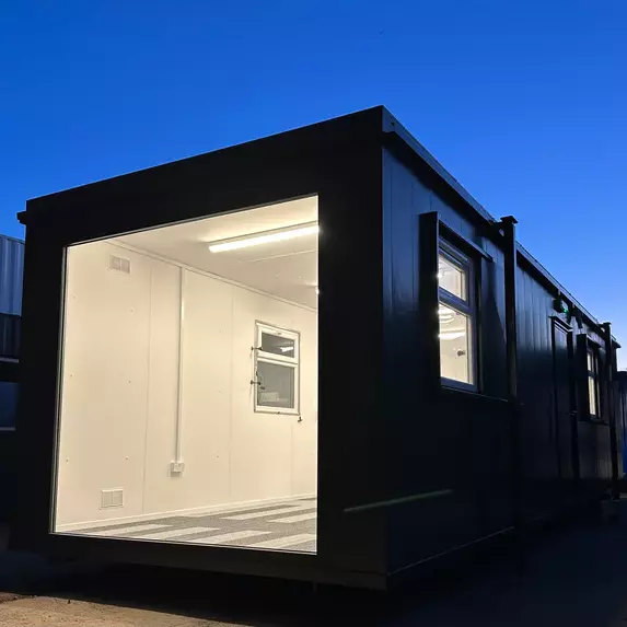 CUSTOM 32x10ft Cabin Open Plan Office and Canteen Picture Window Portable Building - Image 7