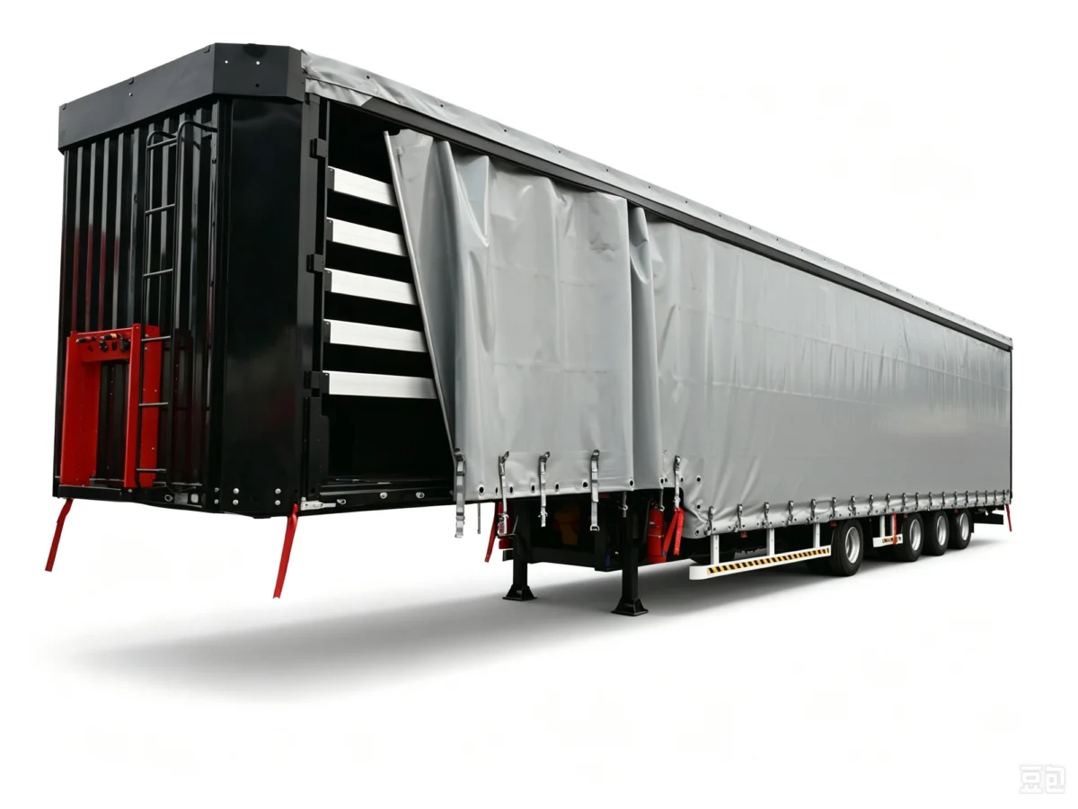 4-Axle Curtain Side Semi-Trailer With Lift Axle