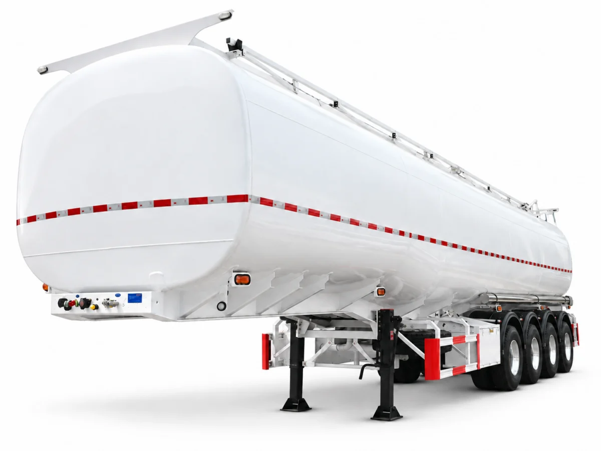 4-Axle 45000L Gooseneck Fuel Tanker Semi-Trailer