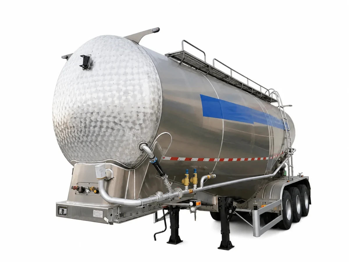 Stainless Steel 3-Axle Cement Bulk Tanker Trailers