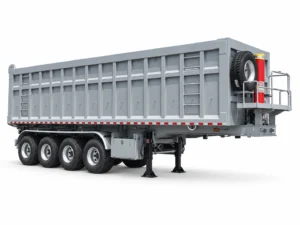 4-Axle Rectangular Box Rear Tipper Semi-Trailer