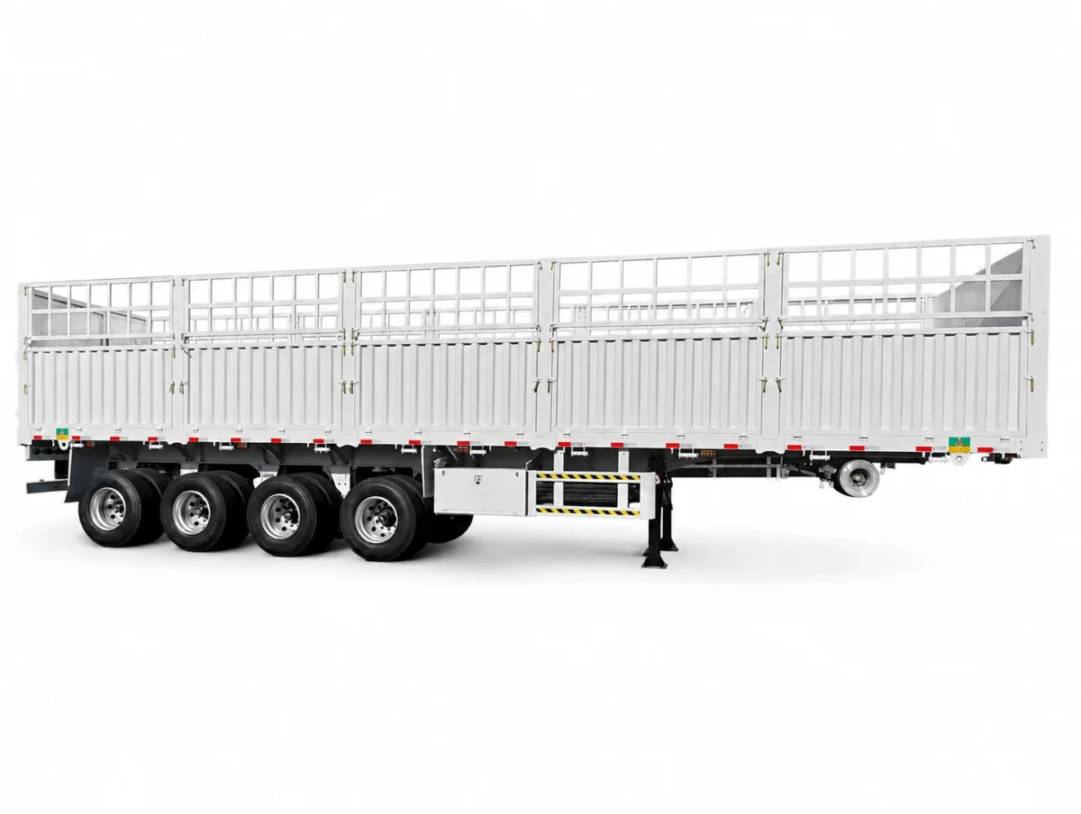 4-Axle Sectional Openable Fence Semi-Trailer